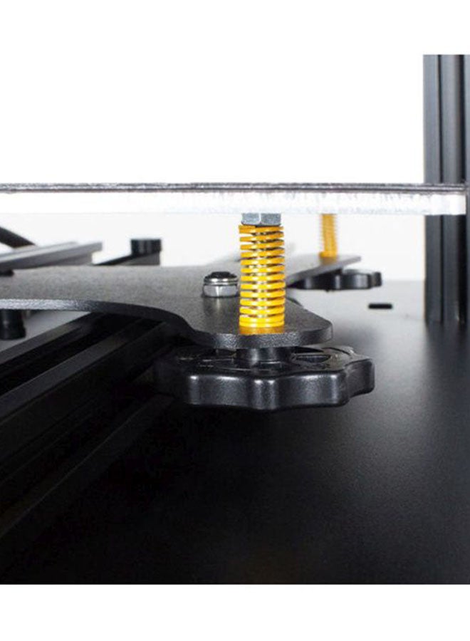 أيبيسي صواميل ضبط المستوى محسنة ويمكن لفها يدوياً بقطر 40 مم من 12 قطعة ونوابض مصبوبة بالضغط الحراري مع براغي M4 مقاس 30 مم لطابعة كرياليتي إندر-3 ثلاثية الأبعاد أسود/ذهبي - Image 2