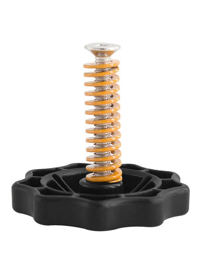 أيبيسي صواميل ضبط المستوى محسنة ويمكن لفها يدوياً بقطر 40 مم من 12 قطعة ونوابض مصبوبة بالضغط الحراري مع براغي M4 مقاس 30 مم لطابعة كرياليتي إندر-3 ثلاثية الأبعاد أسود/ذهبي - Image 4