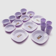 Dinnerware Plates Set - 16 Piece - Light Purple (Flat Plat size 19.5 cm-Deep Plate Size 13 cm-Bowl Size 400 ml-Cup Size 300 ml)cm - v1623756261/N44903923A_3