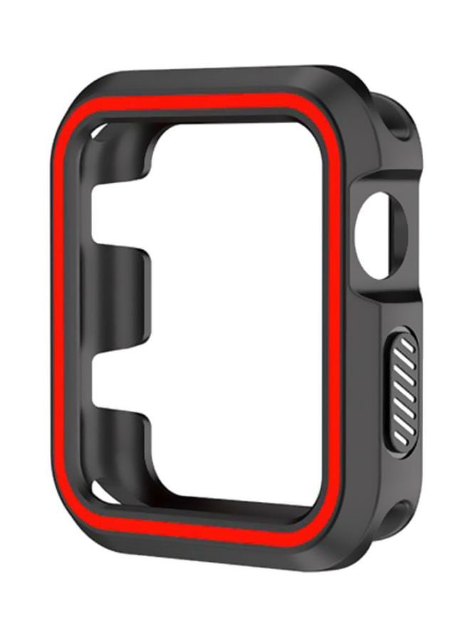 Voberry Rugged Armor Bumper Protective Case Cover For Apple Watch Series 1/2/3 38mm Black/Red - Image 1
