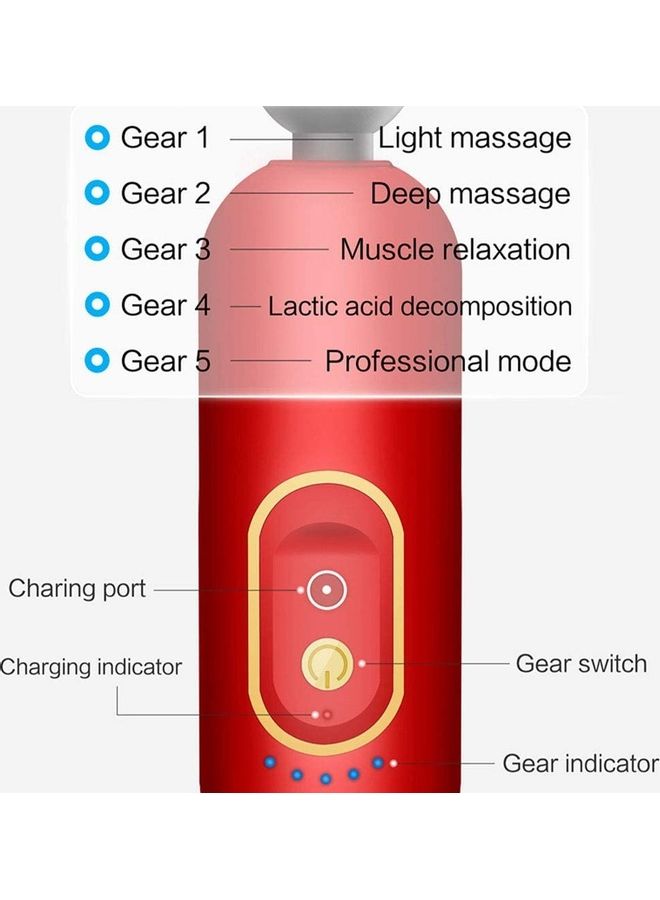 XiuWoo Mini Massage Gun With Five-Gear And 6 Heads For Muscle Pain Relief - Image 3