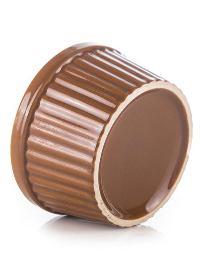 شاربدو فنجان قهوة وصحن من الزجاج بني - Image 2