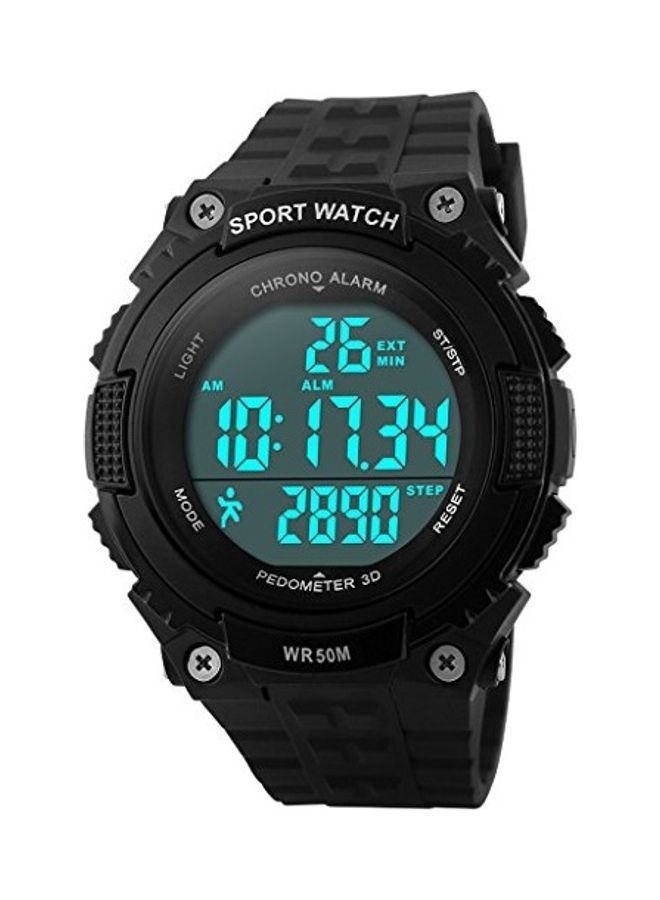 Fanmis Men's Digital Wrist Watch With Rubber Strap - 45 mm - Black - Image 1