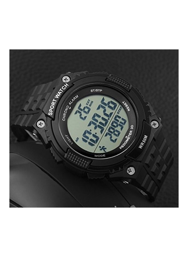 Fanmis Men's Digital Wrist Watch With Rubber Strap - 45 mm - Black - Image 3
