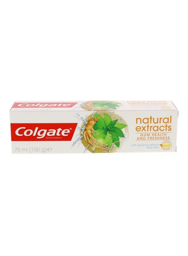 كولجيت معجون أسنان غني بالمستخلصات الطبيعية مع الجنسنج والنعناع أبيض 75ملليلتر