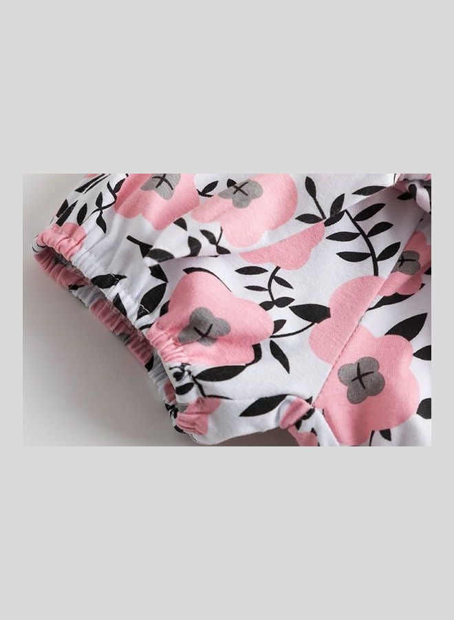 We Happy - Floral Printed Casual Cloth Set Pink - Image 1