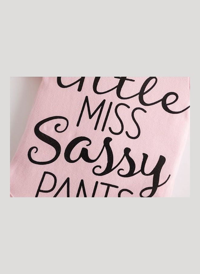 We Happy - Floral Printed Casual Cloth Set Pink - Image 1