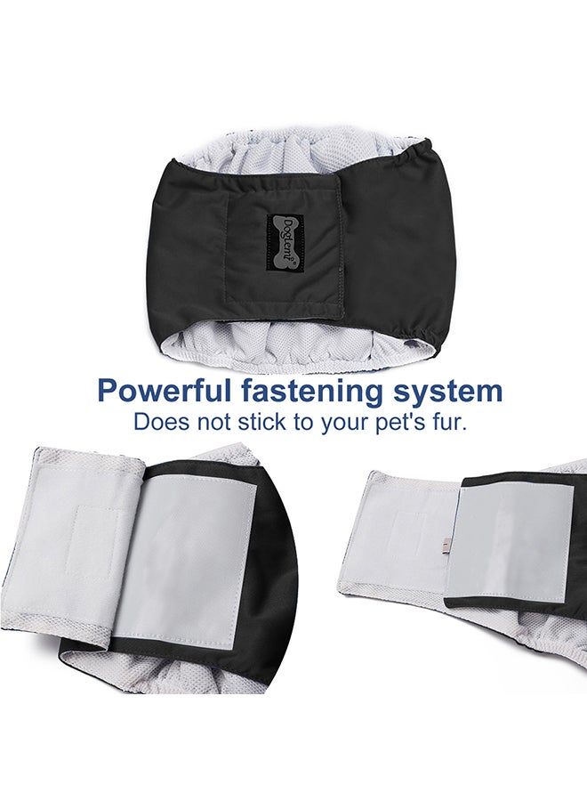 Generic Male Dog Belly Band Pet Diaper Double XL Black 25.00x5.00x18.00cm  - Image 5