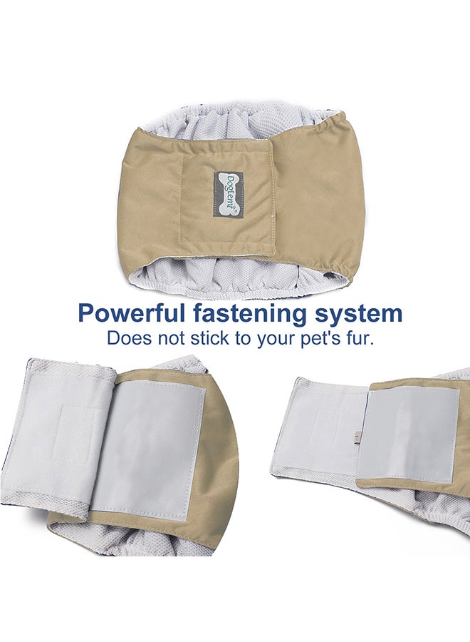 Generic Male Dog Belly Band Pet Diaper Double Xl Beige 25.00x4.00x18.00cm  - Image 4