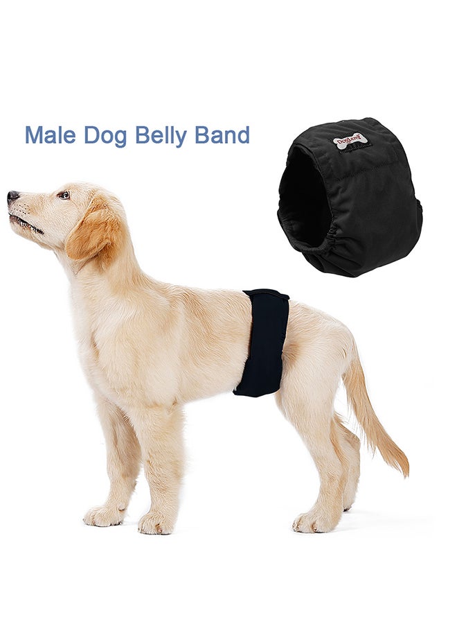 Generic Male Dog Belly Band Pet Diaper L Black 25.00x2.50x18.00cm  - Image 1