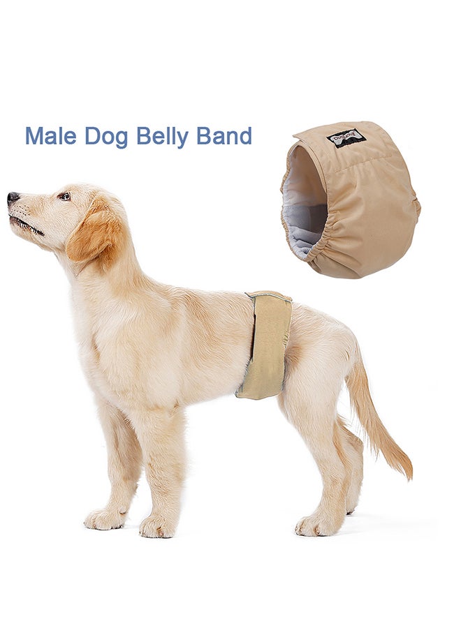 Generic Male Dog Belly Band Pet Diaper L Beige 25.00x2.50x18.00cm  - Image 1