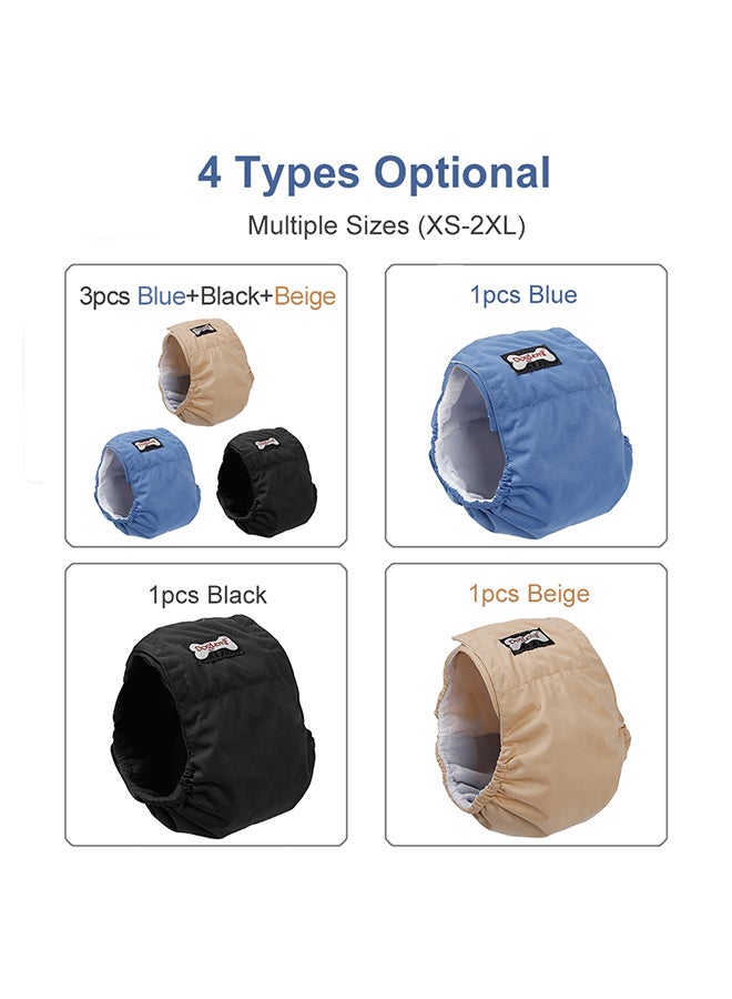 Generic Male Dog Belly Band Pet Diaper Xs Black  - Image 3