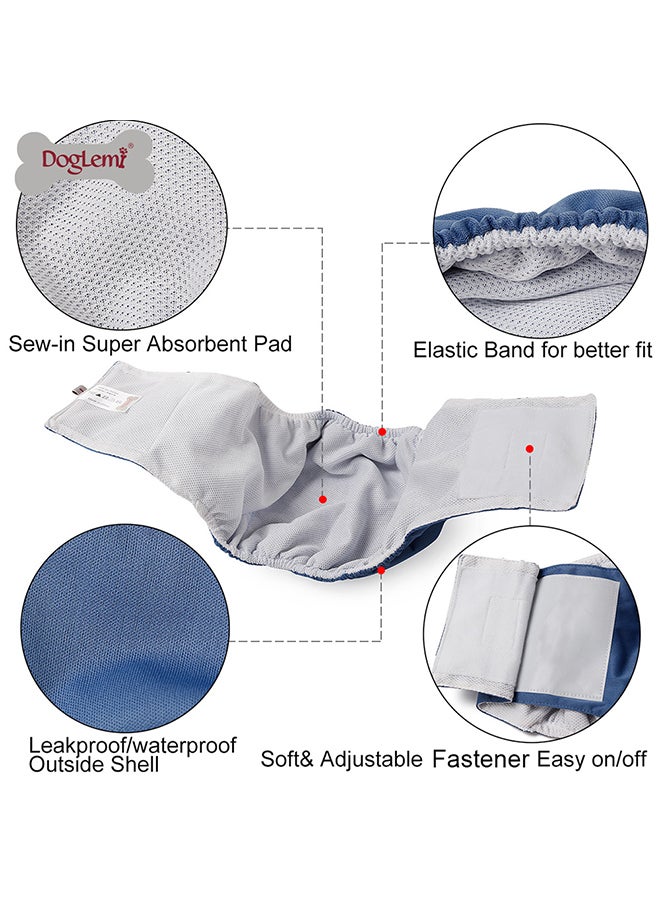 Generic Pet Diaper Toilet Training Dog Physiological Pant M Blue 25.00x2.00x18.00cm  - Image 2