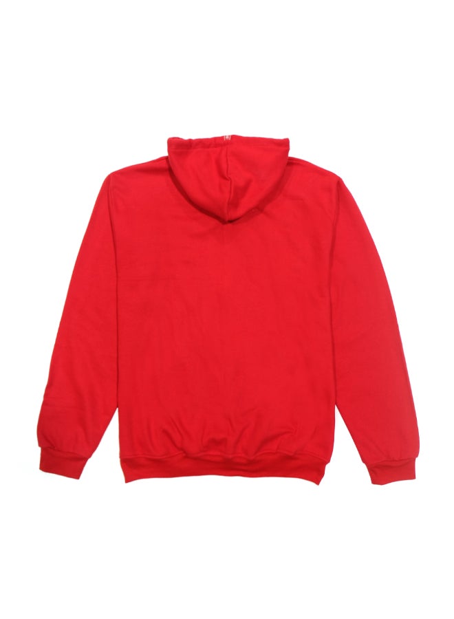 نيلو هودي عصري مزين بطبعة أحمر - Image 2