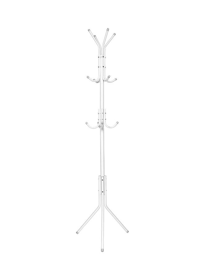 ARTC 12 Hook Coat Rack Stand White 