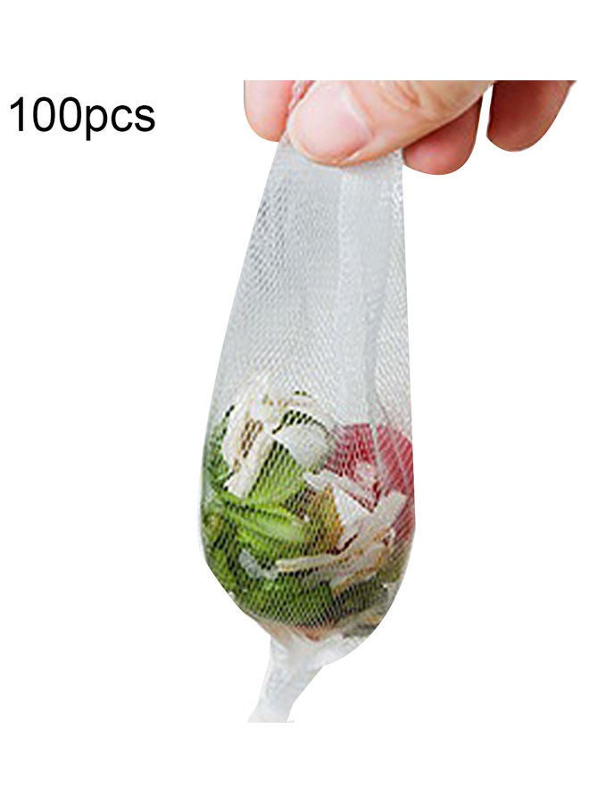 Generic - 100-Piece Disposable Sink Strainer Garbage Filter Bag Set White - Image 1
