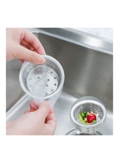 100-Piece Disposable Sink Strainer Garbage Filter Bag Set White - v1623766344/N48217341A_2