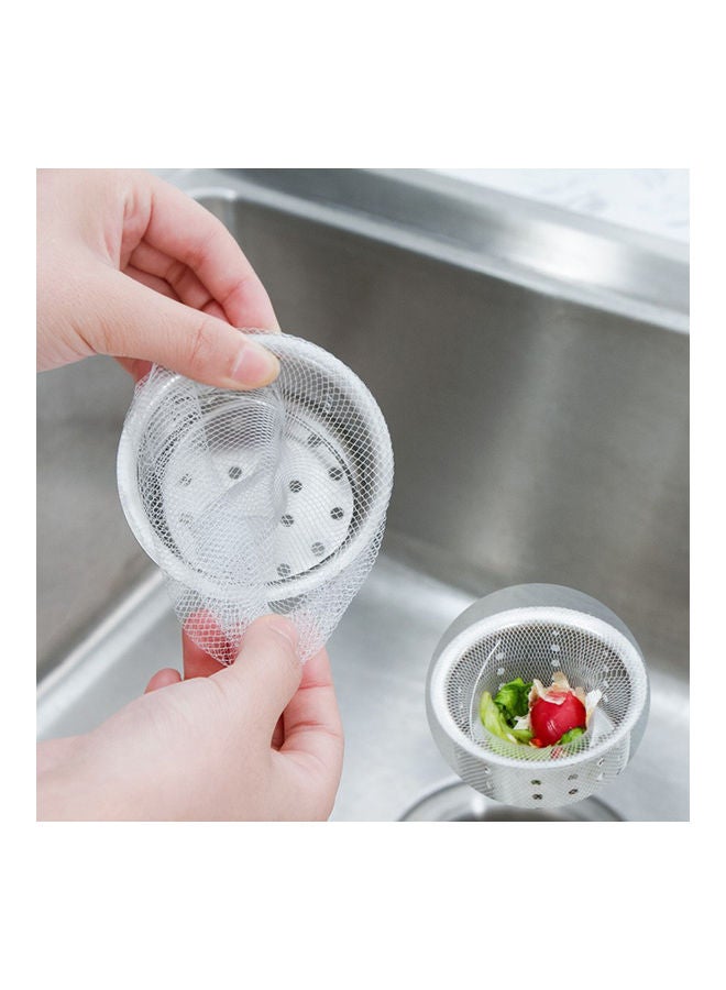 Generic - 100-Piece Disposable Sink Strainer Garbage Filter Bag Set White - Image 1