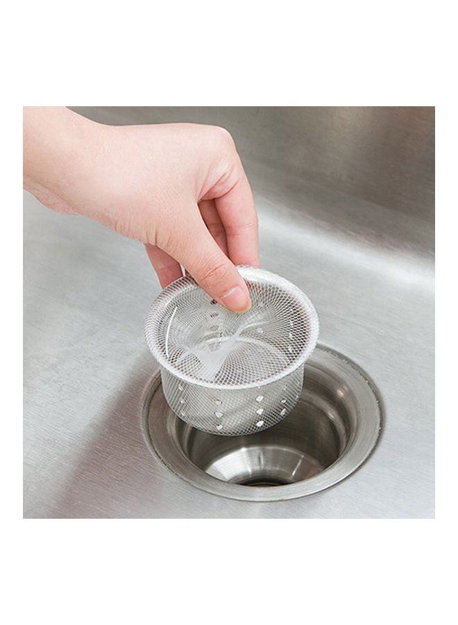 Generic - 100-Piece Disposable Sink Strainer Garbage Filter Bag Set White - Image 1