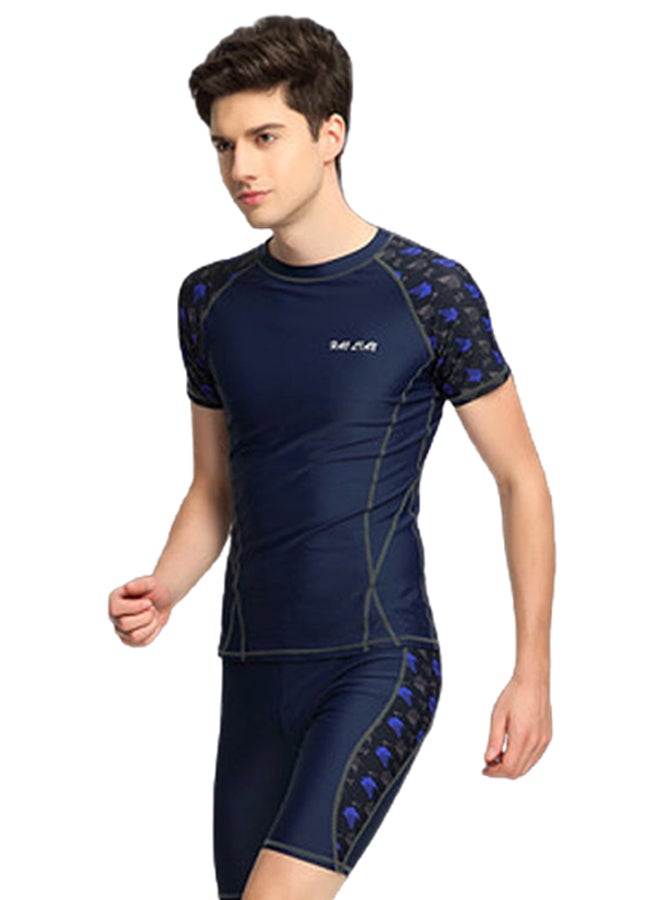 Beauenty - Swim Shorts And Crew Neck T-Shirt Blue - Image 1