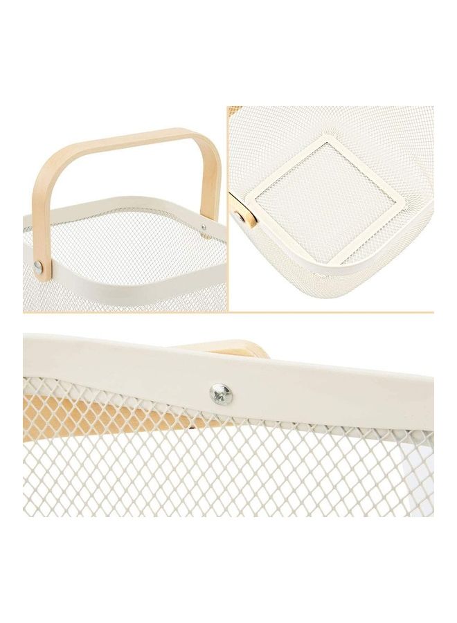 ZENHOME Storage Box With Handle Grey/Beige 25x26x18cm - Image 2