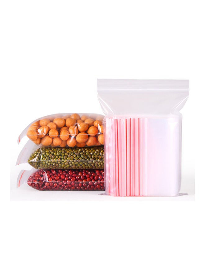 100-Piece Plastic Storage Bags Clear - Image 2