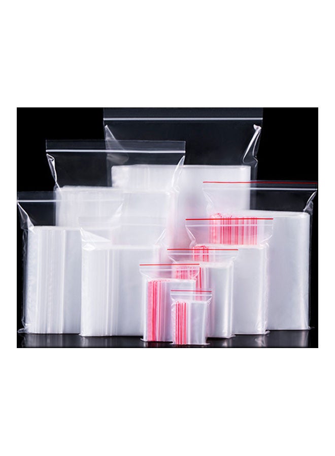 100-Piece Plastic Storage Bags Clear - Image 4