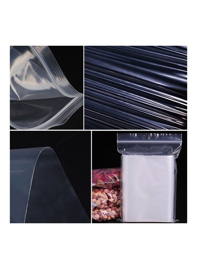 100-Piece Plastic Storage Bags Clear - Image 5