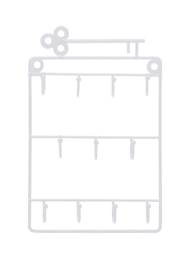 Wall Mounted Storage Hanger White 16x24.5cm