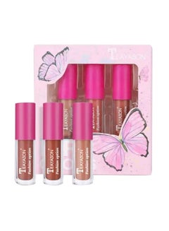 TEAYASON 3-Pack Diamond Lip Gloss Multicolour 