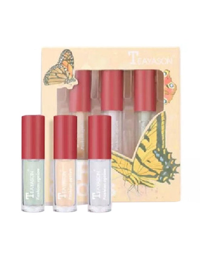 TEAYASON 3-Pack Lip Plumper Liquid Gloss Transparent