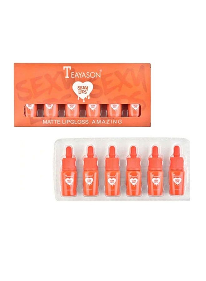 TEAYASON 6-Piece Waterproof Baby Bottle Matte Lipstick Multicolour - Image 1