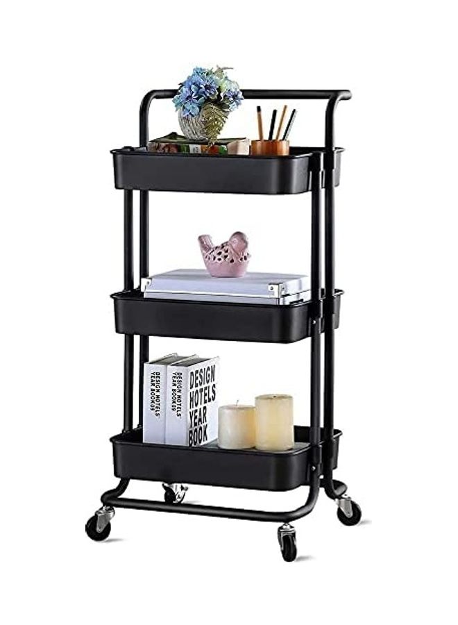 Orchid 3-Tier Multiuse  Organizer Rack Black - Image 1
