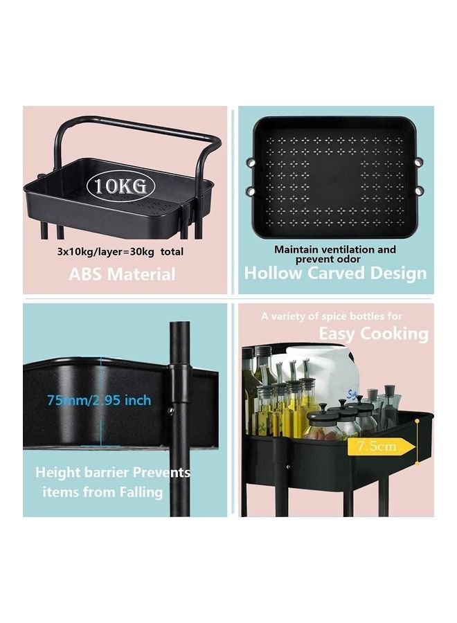 Orchid 3-Tier Multiuse  Organizer Rack Black - Image 5