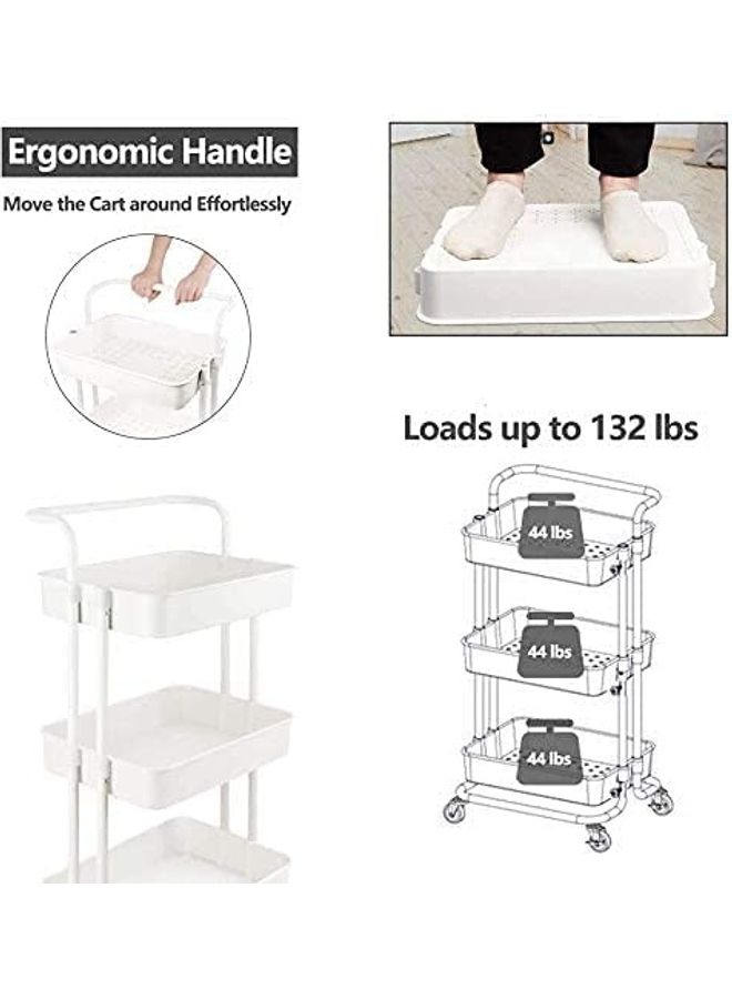 Orchid 3-Tier Multiuse  Organizer Rack White - Image 2