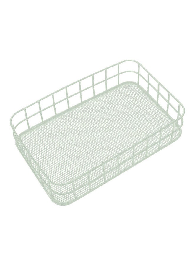 Hollow Iron Storage Basket Green 16x25x7cm