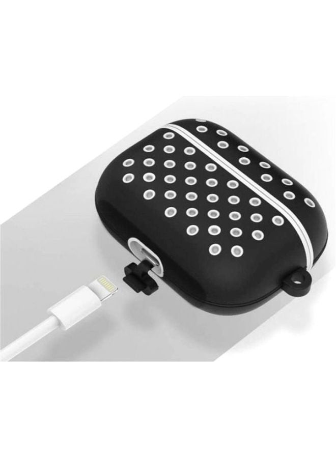 مارجون غطاء حماية واقٍ مزود بحلقة بقفل زنبركي لسماعة أبل آيربودز برو أسود/ أبيض - Image 3