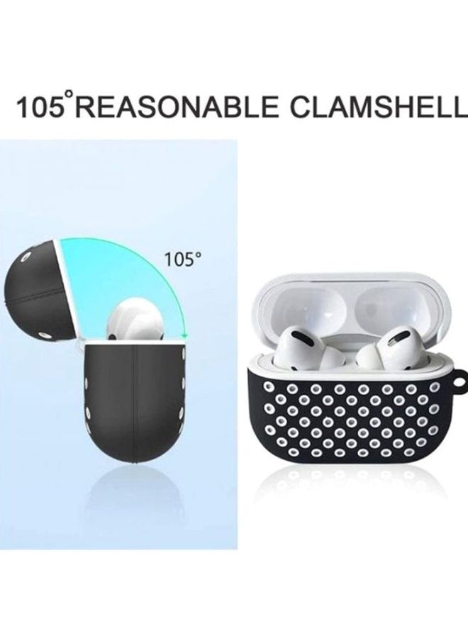 مارجون غطاء حماية واقٍ مزود بحلقة بقفل زنبركي لسماعة أبل آيربودز برو أسود/ أبيض - Image 4