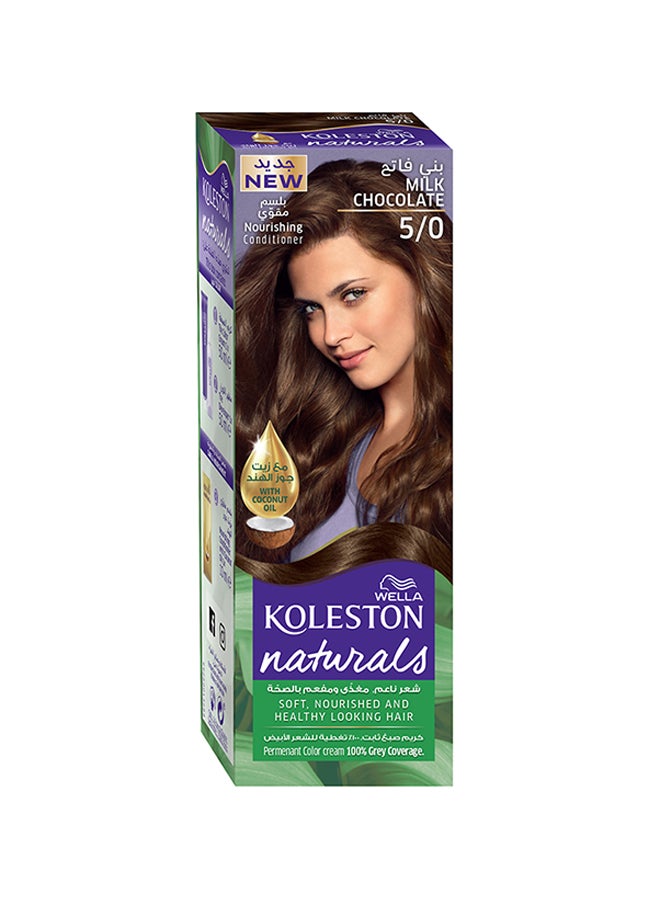 WELLA - Koleston Naturals Hair Color 5/0 Milk Chocolate - Image 1