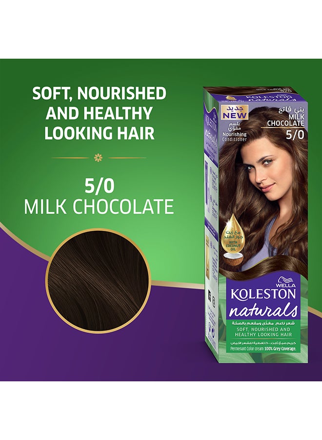 WELLA - Koleston Naturals Hair Color 5/0 Milk Chocolate - Image 1