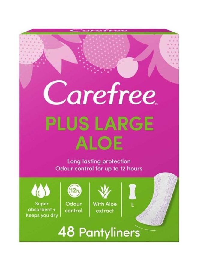 Carefree Pack Of 48 Aloe Panty Liners White L  - Image 1