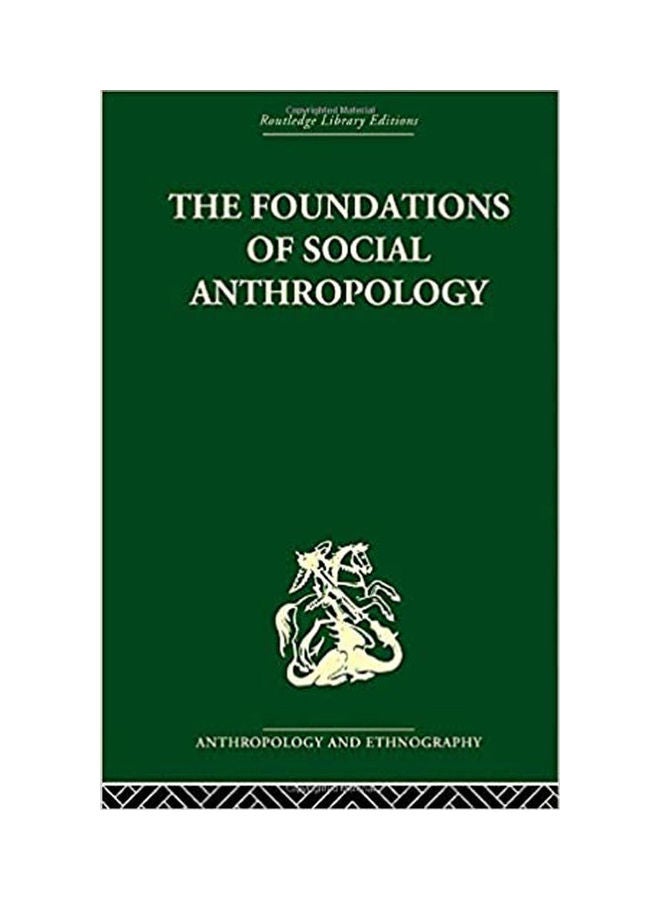 The Foundations of Social Anthropology Hardcover English by S.F. Nadel - 2013