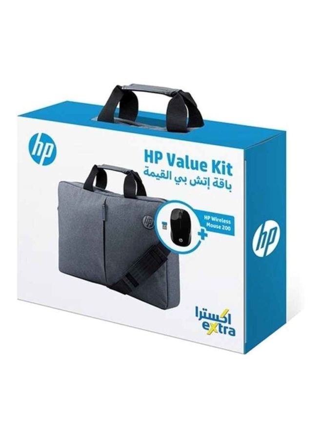 HP طقم ماوس لاسلكي مع حقيبة قيمة رمادي - Image 4