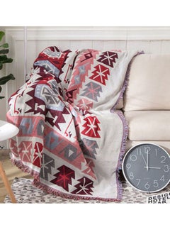 Beauenty A Vintage European Blanket Combination White/Red/Grey 90x150cm 