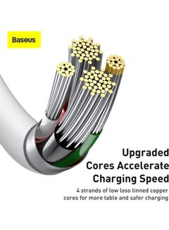 Baseus iPhone Cable, USB to Lightning-Fast Charging Cable iPhone Charger Cable 2.4A Lightning Cord Compatible for iPhone 14/14 Pro/14 Plus/14 Pro Max, iPhone 13 Pro 12 Pro Max 11 XS SE 7 Plus 6S iPad Pro 1M White  - Image 3