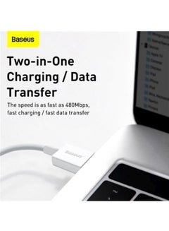 Baseus iPhone Cable, USB to Lightning-Fast Charging Cable iPhone Charger Cable 2.4A Lightning Cord Compatible for iPhone 14/14 Pro/14 Plus/14 Pro Max, iPhone 13 Pro 12 Pro Max 11 XS SE 7 Plus 6S iPad Pro 1M White  - Image 5