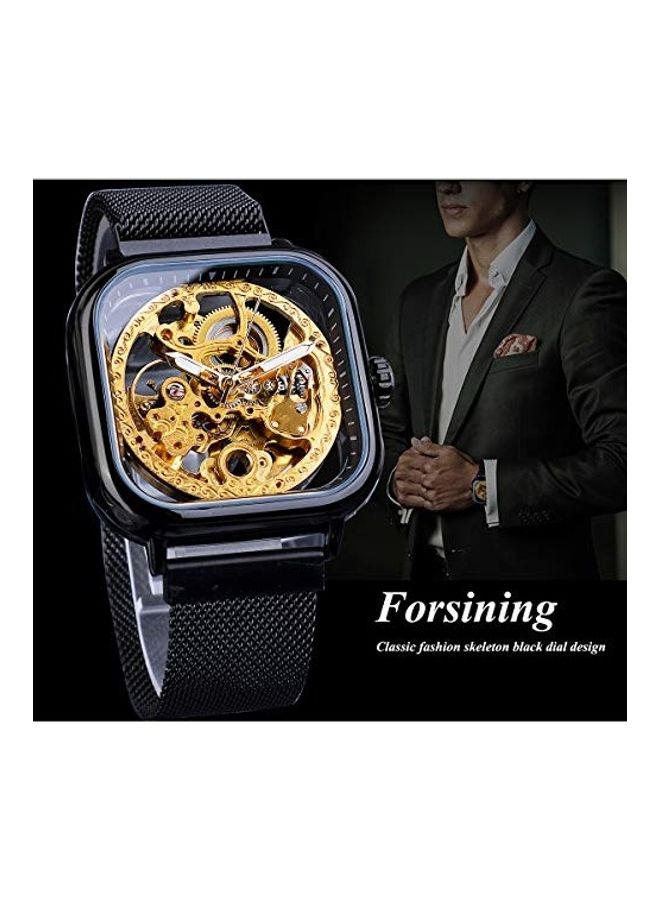 FORSINING - Men's Stainless Steel Analog Watch GMT1148-2NEW - 43 mm - Black - Image 1
