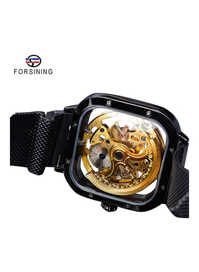 FORSINING - Men's Stainless Steel Analog Watch GMT1148-2NEW - 43 mm - Black - Image 1