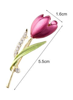 Elegant Tulip Flower Brooch