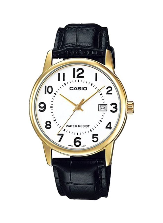 كاسيو ساعة يد بعقارب مقاومة للماء طراز MTP-V002GL-7B - مقاس 25 مم - لون أسود للرجال - Image 1